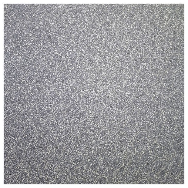 Baumwollsatin Paisley hellblau