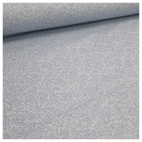 Baumwollsatin Paisley hellblau