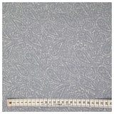 Baumwollsatin Paisley hellblau