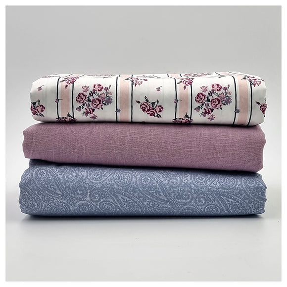 Trachten Stoffpaket rose und hellblau mit Schürze