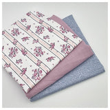 Trachten Stoffpaket rose und hellblau mit Schürze