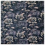 Jersey Digital botanische Blumen dunkelblau