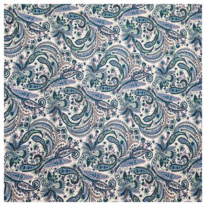 Baumwoll-Popelin Paisley blau