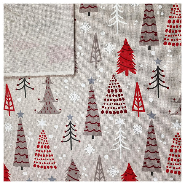 Canvas Weihnachtsbäume beige