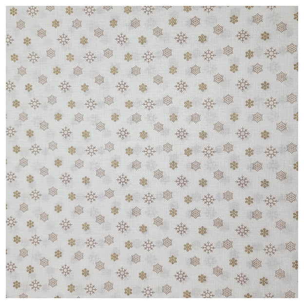 Baumwolle Schneeflocken creme