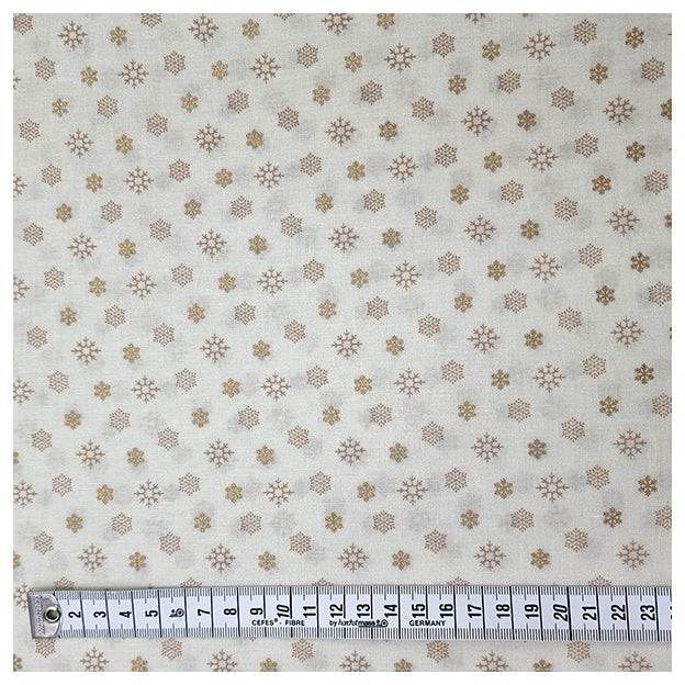 Baumwolle Schneeflocken creme