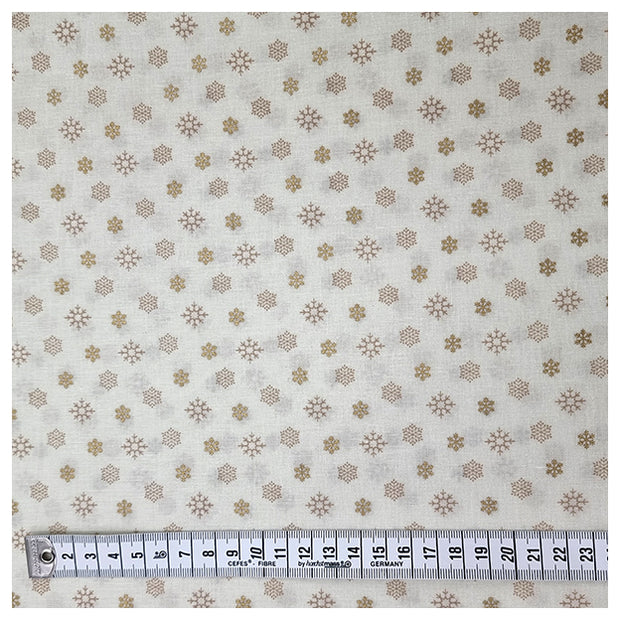 Baumwolle Schneeflocken creme