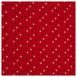 Baumwolle Schneeflocken rot