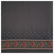 Baumwollsatin Bordüre schwarz mit rot und blau