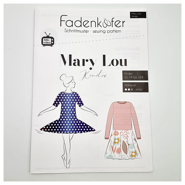 Papierschnittmuster Kleid Mary Lou Kinder Größe 74-164