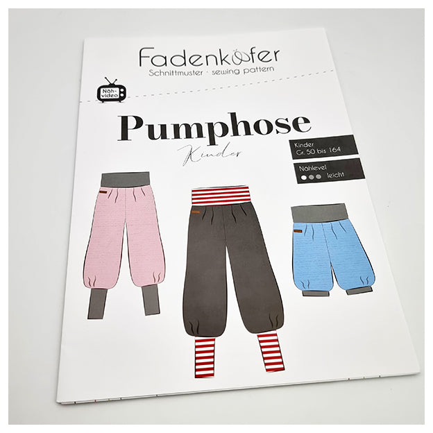 Papierschnittmuster Pumphose Kinder Größe 50-164