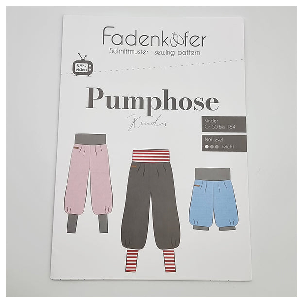 Papierschnittmuster Pumphose Kinder Größe 50-164