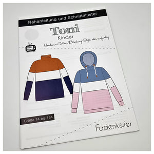 Papierschnittmuster Hoodie Toni Kinder Größe 74-164