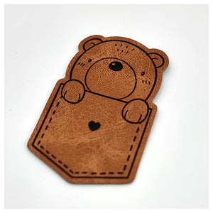 Label Pocket Bear aus Kunstleder