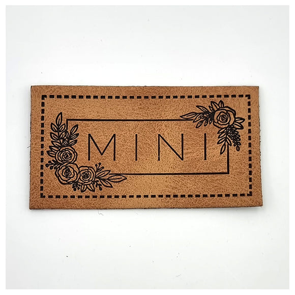 Label MINI aus Kunstleder