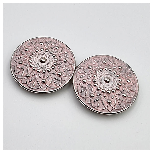 Dirndlschließe aus Metall rosa 70mm/35mm