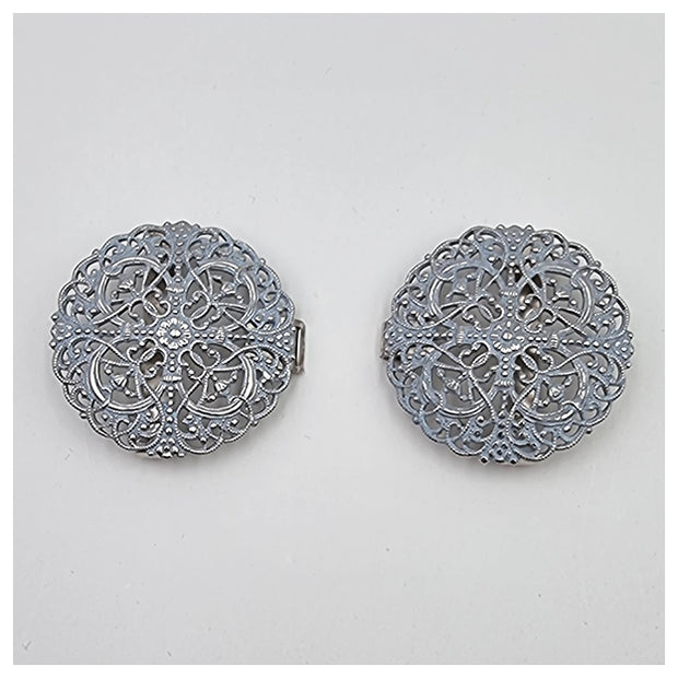 Dirndlschließe aus Metall hellblau 75mm/38mm