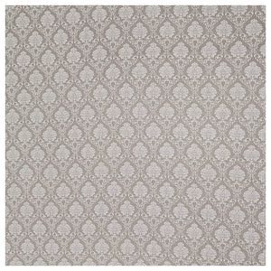 Baumwolle Ornamente Halbdruck weiß und beige