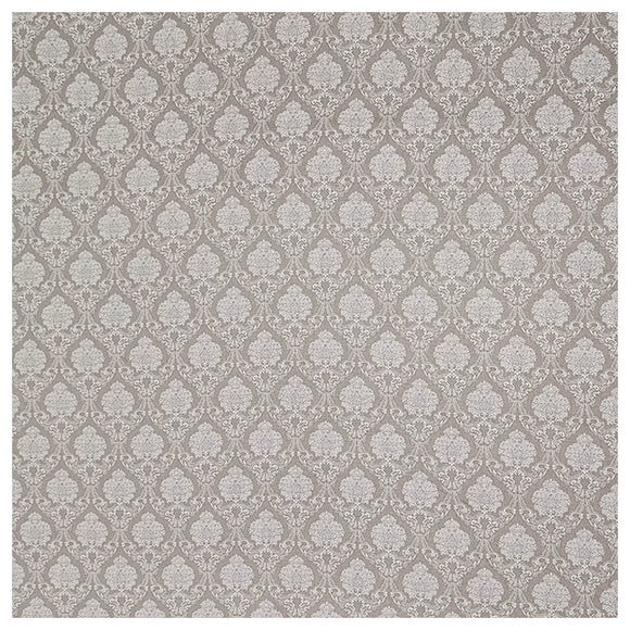 Baumwolle Ornamente Halbdruck weiß und beige