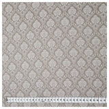 Baumwolle Ornamente Halbdruck weiß und beige