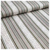 Baumwollsatin bedruckt beige und grün
