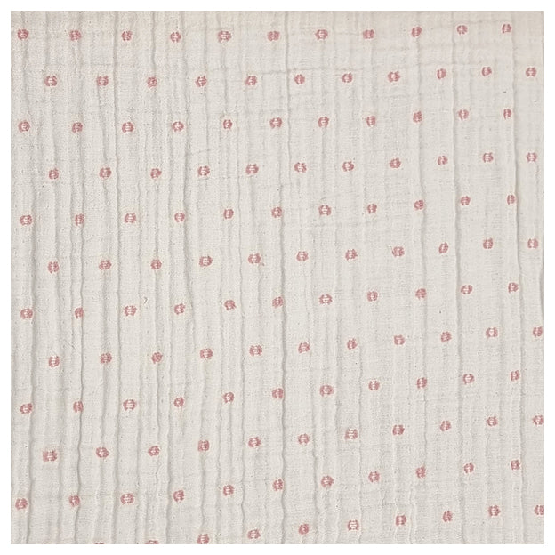 Musselin Baumwolle natur und rosa
