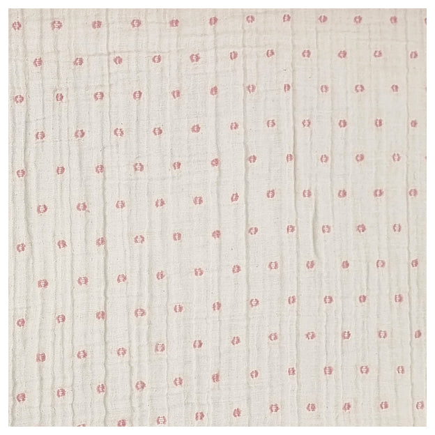 Musselin Baumwolle natur und rosa