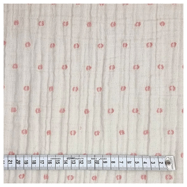 Musselin Baumwolle natur und rosa