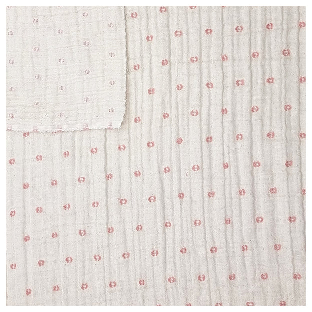 Musselin Baumwolle natur und rosa