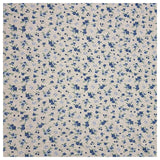 Jersey Blumen blau gerippt