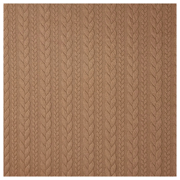 Zopf Jacquard/ Jersey goldbraun