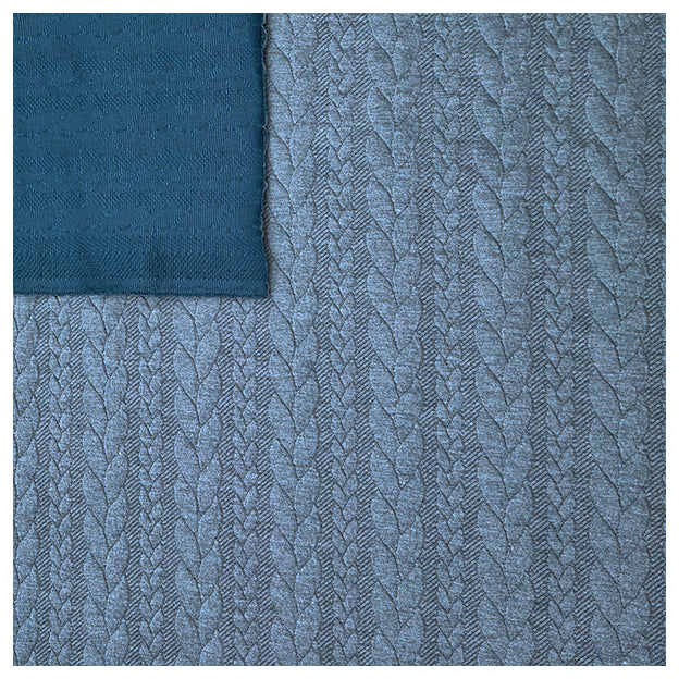 Zopf Jacquard/ Jersey petrol