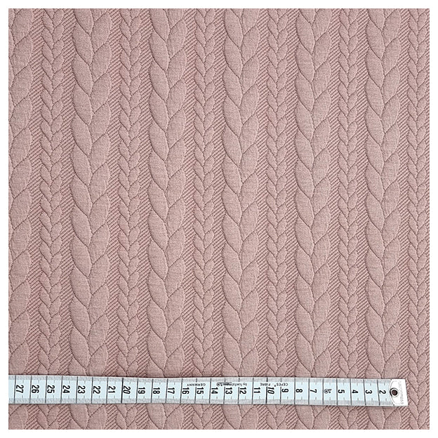 Zopf Jacquard/ Jersey rosa