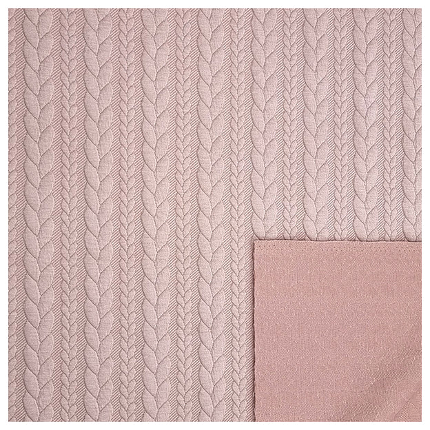 Zopf Jacquard/ Jersey rosa – Stoff-Trio