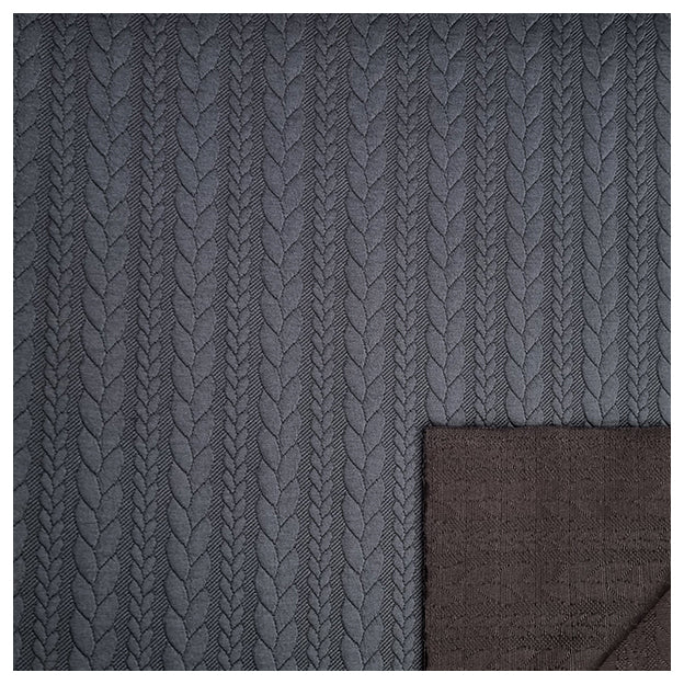 Zopf Jacquard/ Jersey navy