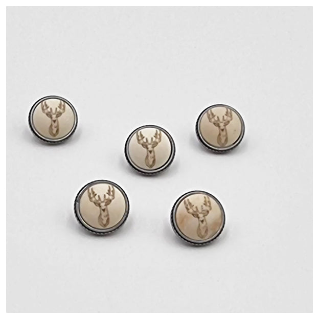 Dirndlknopf mit Hirsch 15mm