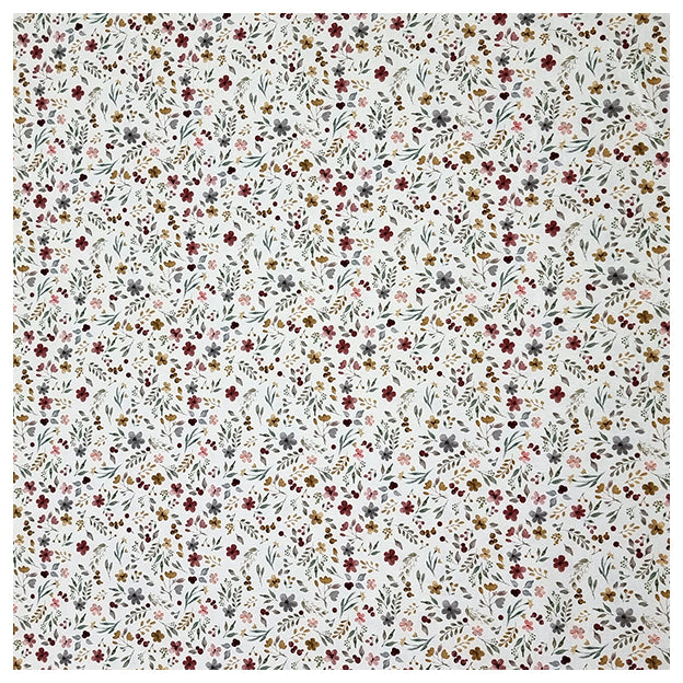 Jersey Blumen Collage ecru Digital