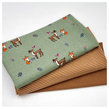 Jersey Stoffpaket  Bambi mit Streifen und Bündchen