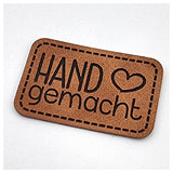 Label Handgemacht aus Kunstleder