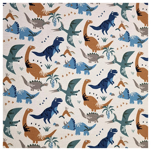 French Terry Dinosaurier beige