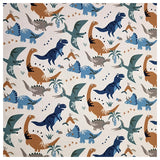 French Terry Dinosaurier beige