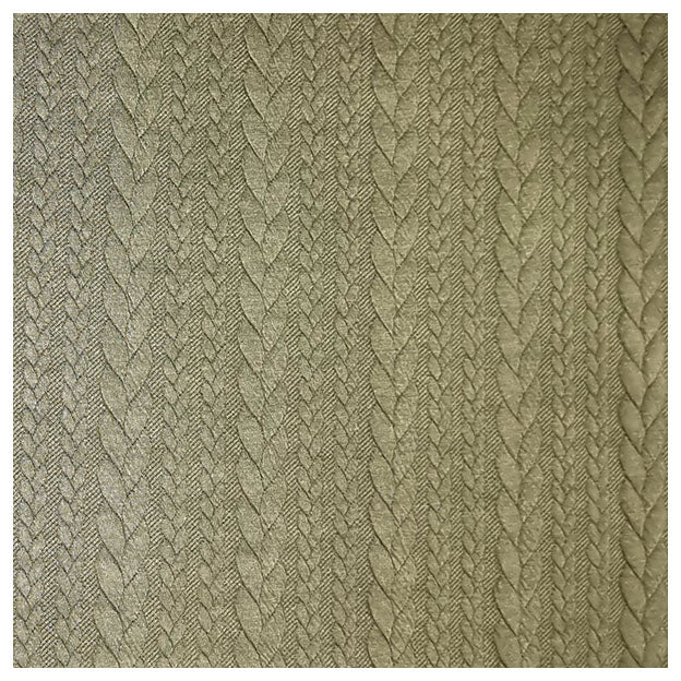 Zopf Jacquard/ Jersey olivgrün