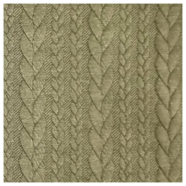 Zopf Jacquard/ Jersey olivgrün
