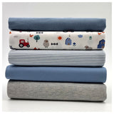 Stoffbox Jersey little farm mit Waffelstoff Jersey und Bündchen