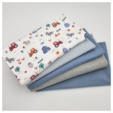 Stoffbox Jersey little farm mit Waffelstoff Jersey und Bündchen