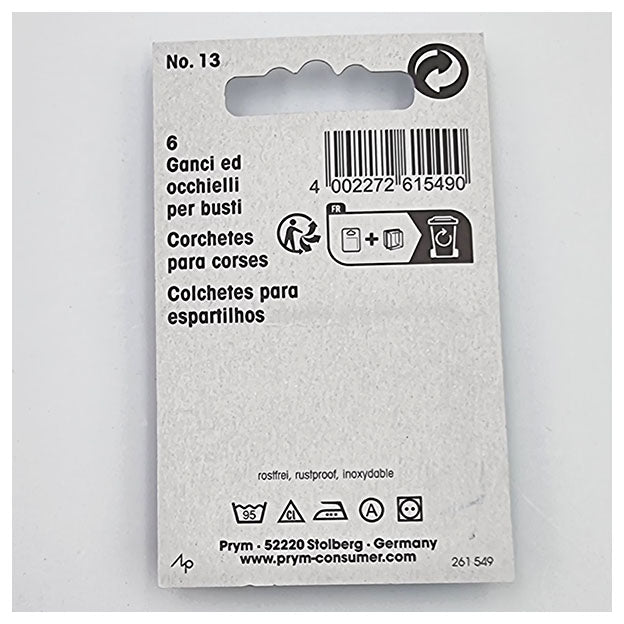 Miederhaken schwarz No. 13 von Prym