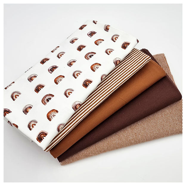 Stoffbox Jersey Regenbogen und uni mit Bündchen