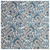 Baumwoll-Popelin Paisley blau und grau