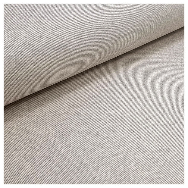 Rippjersey beige meliert