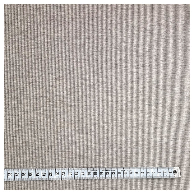 Rippjersey beige meliert